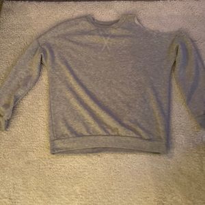 Unique sweat shirt, open on the left shoulder!